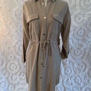 Dex Drawstring Utility Women's Tan Button-Up Pockets